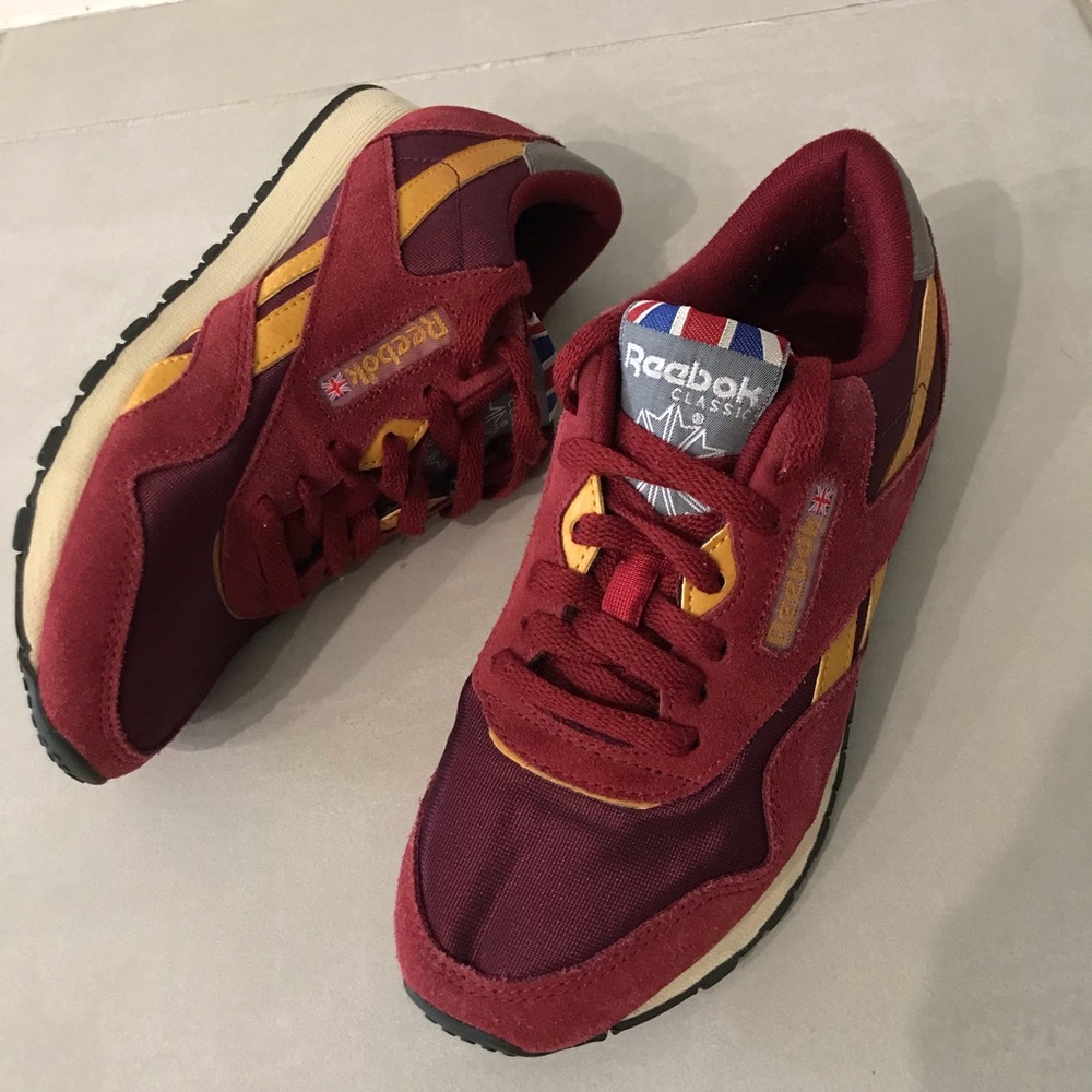 REEBOK Kids Unisex Burgundy Suede Fabric Mix Sneakers  | 5 - Picture 4 of 14